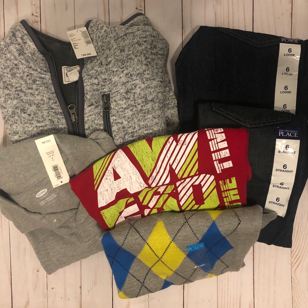 NWT Boys Bundle Tops & Jeans small/size 6
